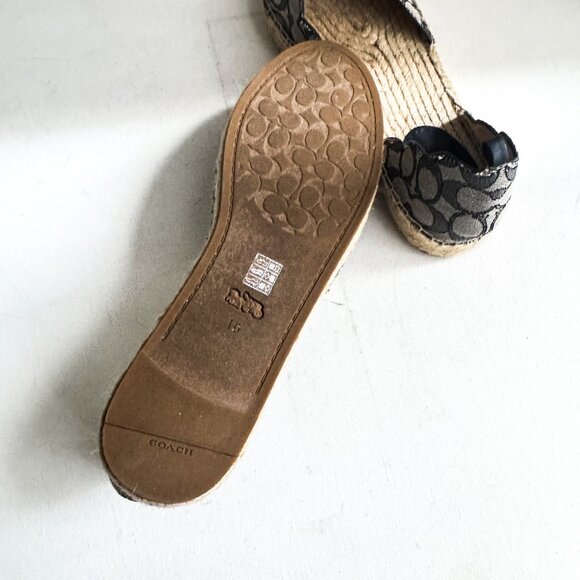 Coach Navy Blue Espadrille Sandals 10 - Picture 6 of 8